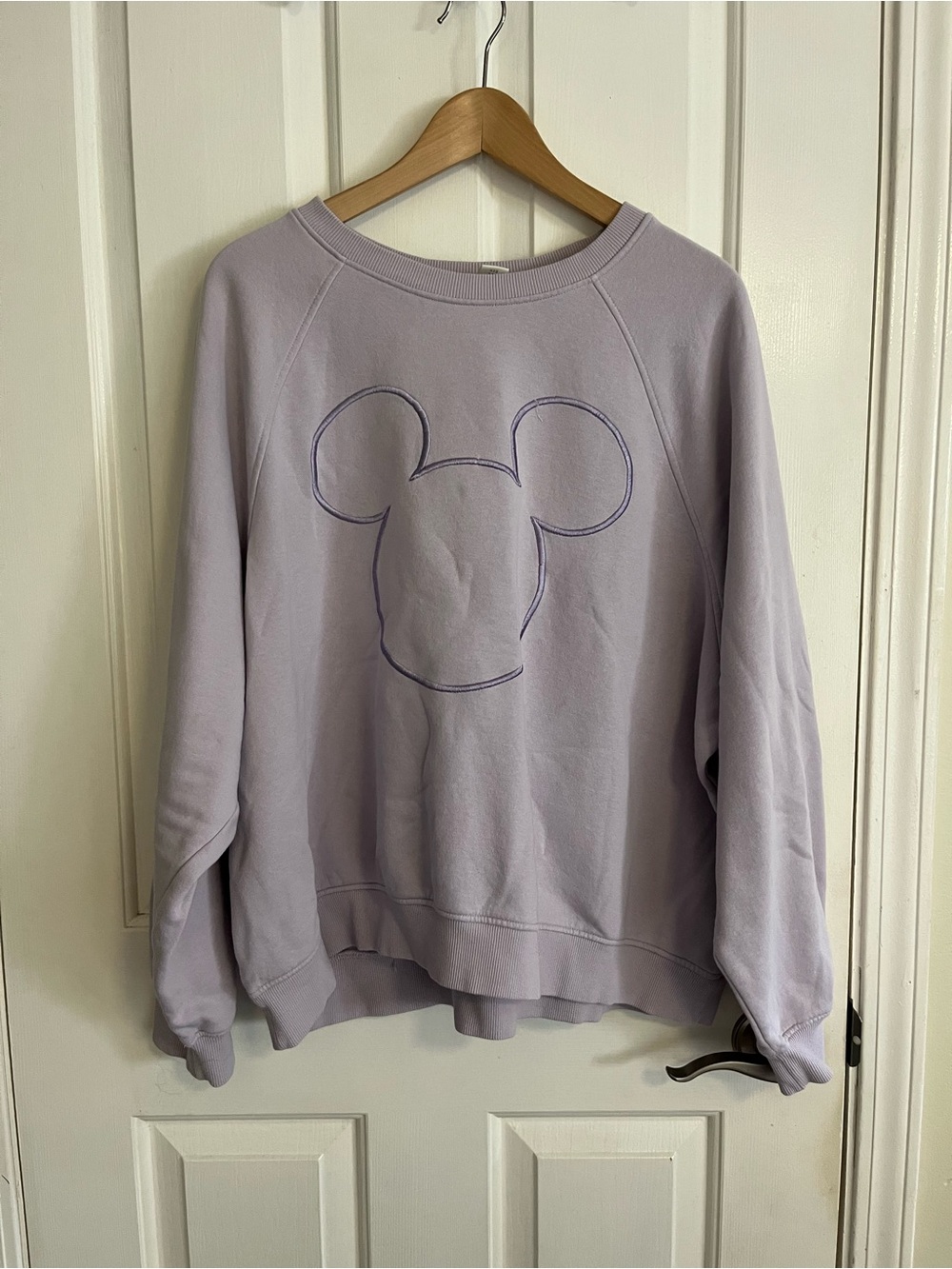 5 for $25 H&M Lilac Crewneck Sweatshirt with Mickey Outline